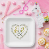 Be-editbare Boho Neutrale Bruiloftservies Borden Papieren Bordje (Feest)