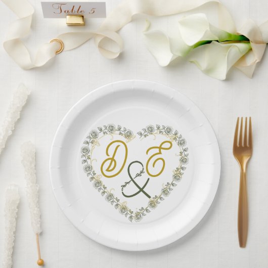 Be-editbare Boho Neutrale Bruiloftserving Borden Papieren Bordje (Huwelijk)