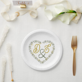 Be-editbare Boho Neutrale Bruiloftspapieren Borden Papieren Bordje