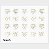 Be-editbare Boho Neutrale Trouw Monogram Sticker (Vel)