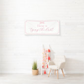 Be-editbare Bruidsfeest Roze Lint Knoop in de Draa Spandoek (Insitu)
