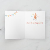 Be-editbare Circus Dier Baby Bedanktkaart Bedankkaart (Binnen)