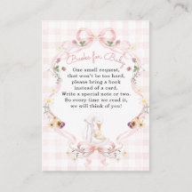 Be-editbare Domme Gans Baby Shower Roze Strik