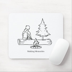 Be-editbare Familie Camping Papa Outdoor Lijn Kuns Muismat