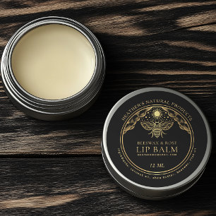Be-editbare Hekserij Tarot Bijenwas Lip Balm Blik Ronde Sticker