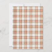 Be-editbare Herfst Pompoen Plaid Bruiloftsdouche R Bedankkaart (Achterkant)