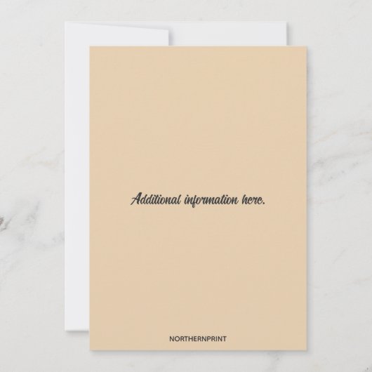 Be-editbare herfstbries wilde bloemen kaart (Achterkant)