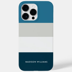 Be-editbare inscriptie Colorblock Horizontale Stre Case-Mate iPhone 14 Pro Max Hoesje