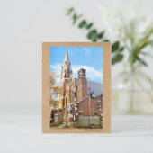 Be-editbare Kerk Foto Vintage 1970s Briefkaart (Staand voorkant)