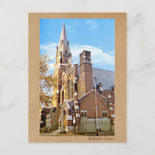 Be-editbare Kerk Foto Vintage 1970s Briefkaart
