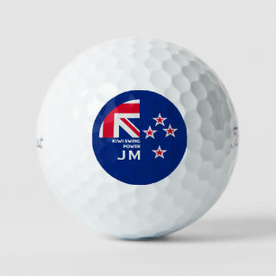 Be-editbare Kiwi Nieuw-Zeelander Golfsport Golfballen