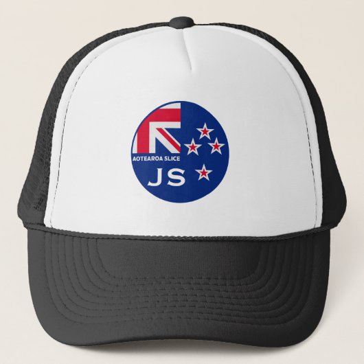 Be-editbare Kiwi Nieuw-Zeelander Golfsport Trucker Pet (Voorkant)