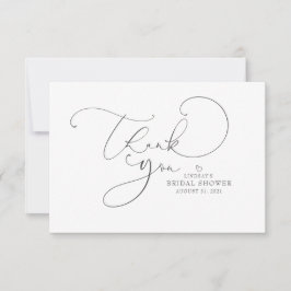 Be-editbare Kleur Cute Script Bruiloft Dank Je