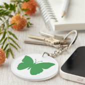 Be-editbare Kleur Groene Vlinder Sleutelhanger (Voorkant Rechts)