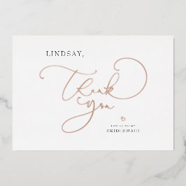 Be-editbare Kleur Schattig Script Bruidsmeisje Bed Folie Uitnodiging