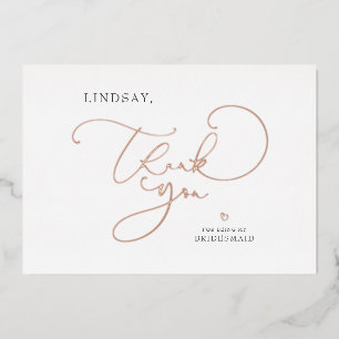 Be-editbare Kleur Schattig Script Bruidsmeisje Bed Folie Uitnodiging