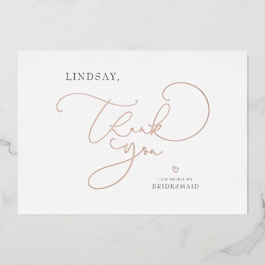 Be-editbare Kleur Schattig Script Bruidsmeisje Bed Folie Uitnodiging (Voorkant)