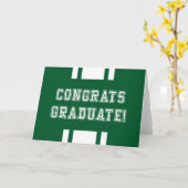 Be-editbare Kleur Varsity Gefeliciteerd Afgestudee Kaart (Gele Bloem)