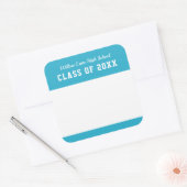 Be-editbare Kleur Varsity Stijl Klas Reünie Naam Vierkante Sticker (Envelop)