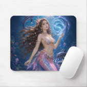 Be-editbare Mareena Magische Zeemeermin Schelp Muismat (Met muis)