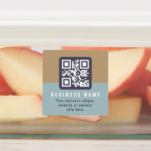 Be-editbare moderne QR-code sjabloon Waterdicht Labels (Aangebracht)