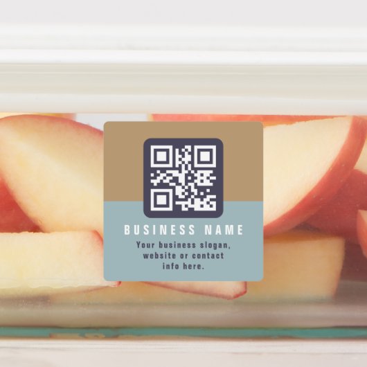 Be-editbare moderne QR-code sjabloon Waterdicht Labels (Aangebracht)