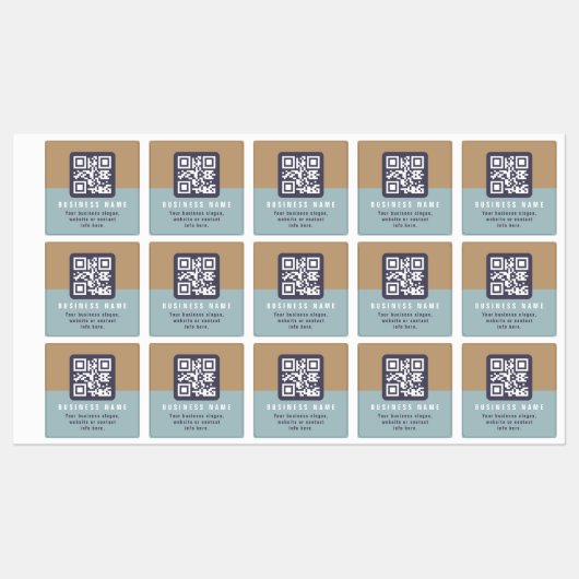 Be-editbare moderne QR-code sjabloon Waterdicht Labels (Vel)