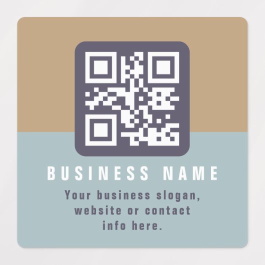 Be-editbare moderne QR-code sjabloon Waterdicht Labels (Design 2)