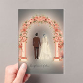 Be-editbare moslim Nikah uitnodiging - Wit Rood Ko (Insitu (Draagbaar))