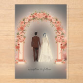 Be-editbare moslim Nikah uitnodiging - Wit Rood Ko (Voorkant)