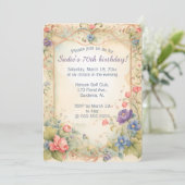 Be-editbare Pastelkleurige Traliewerk Wijnranken e Kaart (Staand voorkant)