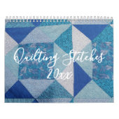 Be-editbare quiltfotografie heel jaar kalender (Hoes)