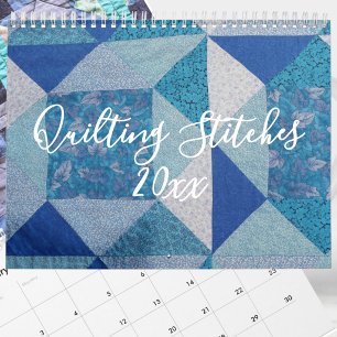 Be-editbare quiltfotografie heel jaar kalender