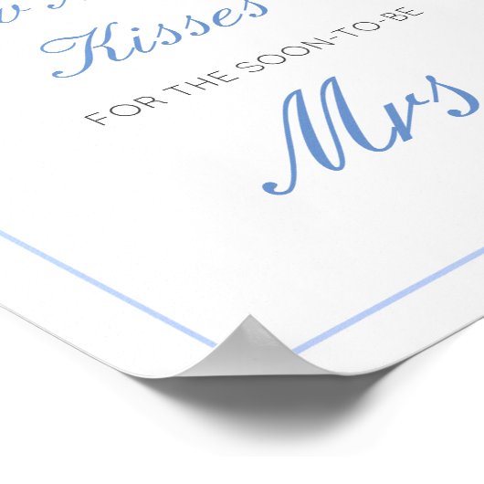 Be-editbare Raad Hoeveel Kusjes voor Binnenkort Me Poster (Hoek)