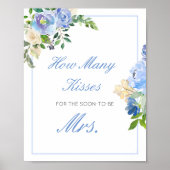 Be-editbare Raad Hoeveel Kusjes voor Binnenkort Me Poster (Voorkant)