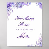 Be-editbare Raad Hoeveel Kusjes voor Binnenkort Me Poster (Voorkant)