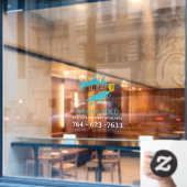 Be-editbare Raamstickers voor Schoonmaakdiensten Raamsticker (Cafe Raam)