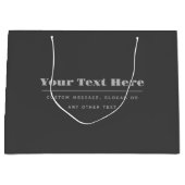 Be-editbare Retro-Modern Tekst Sjabloon | Donkergr Groot Cadeauzakje (Voorkant)