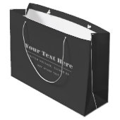 Be-editbare Retro-Moderne Tekst Sjabloon | Donkerg Groot Cadeauzakje (Achterkant Gekanteld)
