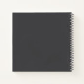 Be-editbare Retro-Moderne Tekst Sjabloon | Donkerg Notitieboek (Achterkant)