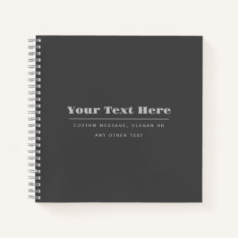 Be-editbare Retro-Moderne Tekst Sjabloon | Donkerg Notitieboek