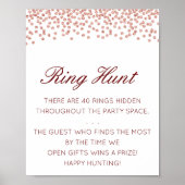 Be-editbare Ring Hunt Bruiloft Feest Game Poster (Voorkant)