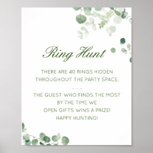 Be-editbare Ring Hunt Bruiloft Feest Game Poster