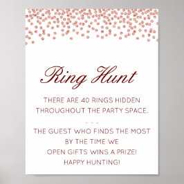 Be-editbare Ring Hunt Bruiloft Feest Spel Poster