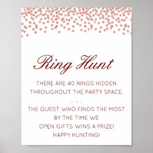 Be-editbare Ring Hunt Bruiloft Feest Spel Poster