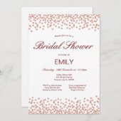 Be-editbare Roze Gouden Bruidsdouche Uitnodiging (Voorkant / Achterkant)