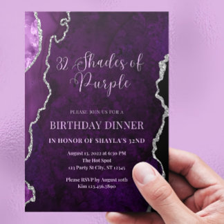 Be-editbare Shades of Purple Uitnodiging Paars Zil