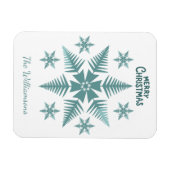 Be-editbare Sneeuwvlok Kerstmis/Feestdagen Magneet (Horizontaal)