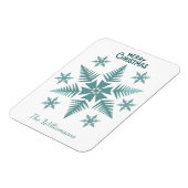Be-editbare Sneeuwvlok Kerstmis/Feestdagen Magneet (Linkerzijde)