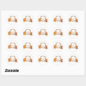 Be-editbare sticker voor bosdieren verjaardagsenve (Vel)